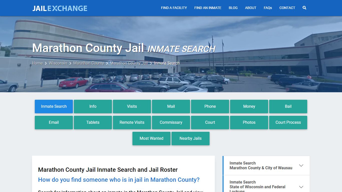 Inmate Search: Roster & Mugshots - Marathon County Jail, WI